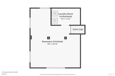 Floorplan - 817 Lavender, Monroe, MI 48162 photo 2 of 4
