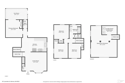 Floorplan - 817 Lavender, Monroe, MI 48162 photo 4 of 4