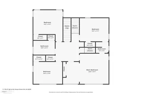 Floorplan - 1121 Buckingham, Grosse Pointe, MI 48230 photo 2 of 4
