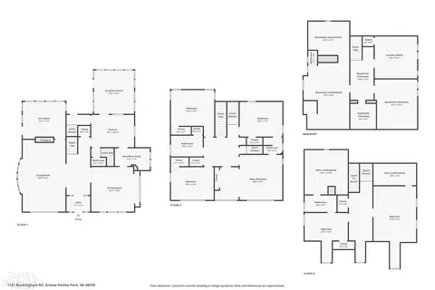 Floorplan - 1121 Buckingham, Grosse Pointe, MI 48230 photo 4 of 4