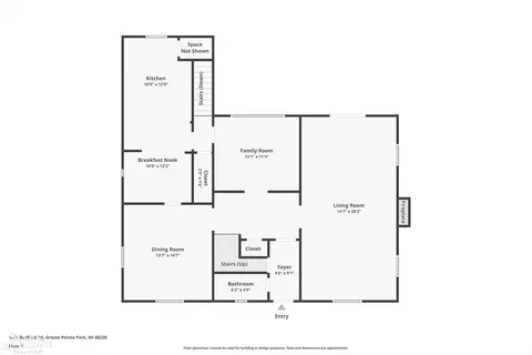 Floorplan - 1264 Bedford, Grosse Pointe Park, MI 48230 photo 3 of 4