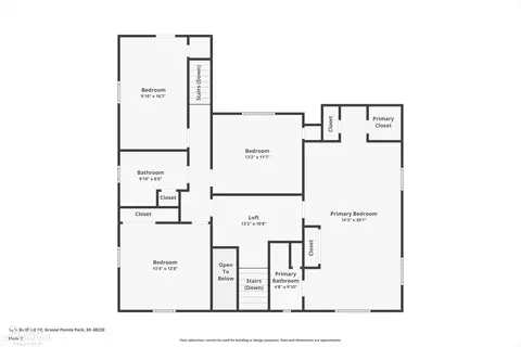 Floorplan - 1264 Bedford, Grosse Pointe Park, MI 48230 photo 4 of 4