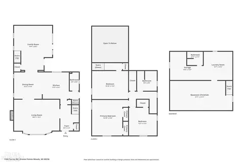 Floorplan - 1344 Torrey, Grosse Pointe Woods, MI 48236 photo 3 of 3