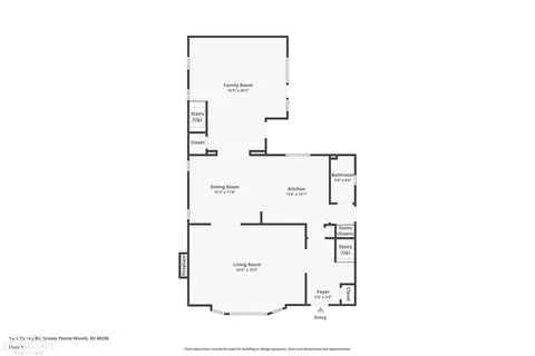 Floorplan - 1344 Torrey, Grosse Pointe Woods, MI 48236 photo 1 of 3