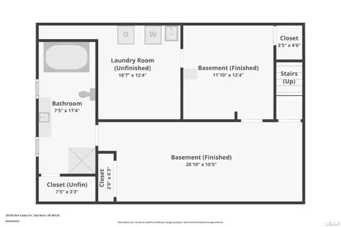 Floorplan - 29746 Red Cedar, Flat Rock, MI 48134 photo 1 of 3