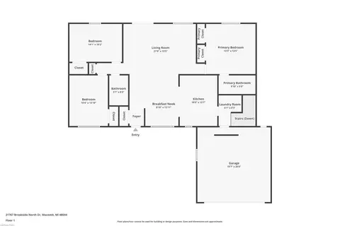 Floorplan - 21767 Brookside N, Macomb, MI 48044 photo 1 of 3