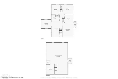Floorplan - 1846 Aline, Grosse Pointe Woods, MI 48236 photo 3 of 3