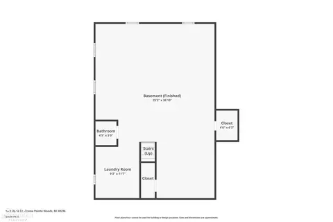 Floorplan - 1846 Aline, Grosse Pointe Woods, MI 48236 photo 2 of 3