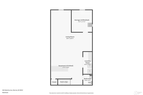 Floorplan - 826 Waterloo, Monroe, MI 48161 photo 1 of 3