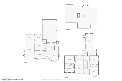 Floorplan - 825 Bishop, Grosse Pointe, MI 48230 photo 4 of 4