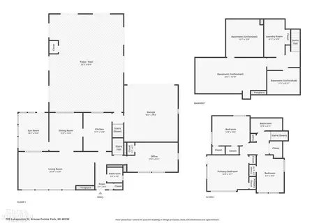 Floorplan - 709 Lakepointe, Grosse Pointe Park, MI 48230 photo 4 of 4