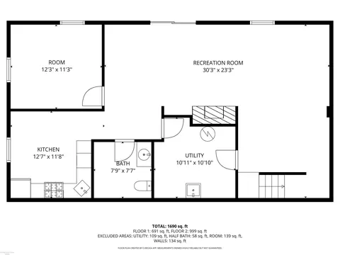 Floorplan - 1224 S 15th, Saint Clair, MI 48079 photo 1 of 3