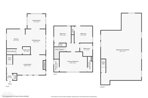 Floorplan - 976 Lakepointe, Grosse Pointe Park, MI 48230 photo 4 of 4