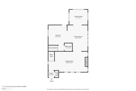 Floorplan - 976 Lakepointe, Grosse Pointe Park, MI 48230 photo 1 of 4
