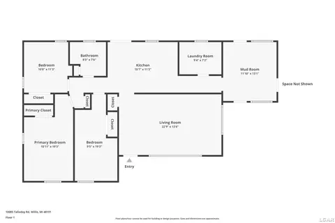 Floorplan - 10085 Talladay, Willis, MI 48191 photo 1 of 1