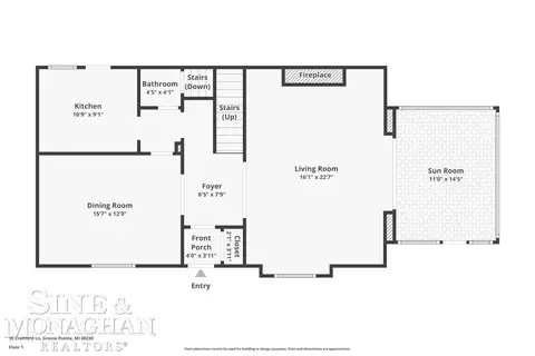Floorplan - 30 Cranford, Grosse Pointe, MI 48230 photo 1 of 5