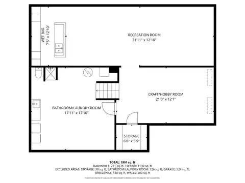 Floorplan - 287 E Oak, Harrison, MI 48625 photo 2 of 2