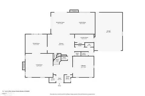 Floorplan - 551 Renaud, Grosse Pointe Woods, MI 48236 photo 1 of 3