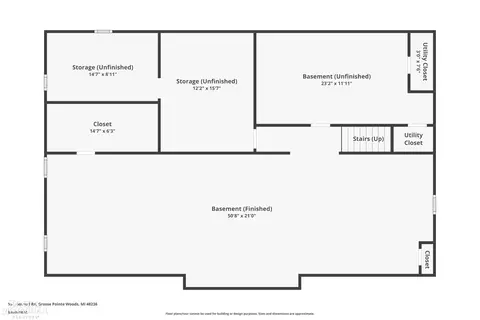 Floorplan - 551 Renaud, Grosse Pointe Woods, MI 48236 photo 3 of 3