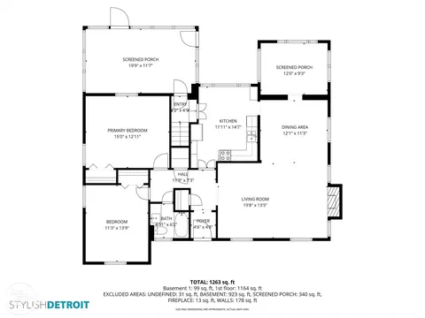 Floorplan - 785 Barrington, Grosse Pointe Park, MI 48230 photo 1 of 3