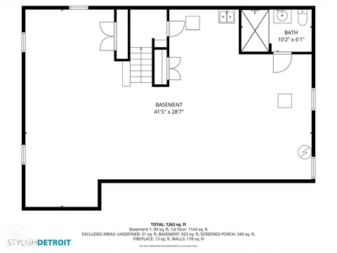 Floorplan - 785 Barrington, Grosse Pointe Park, MI 48230 photo 2 of 3