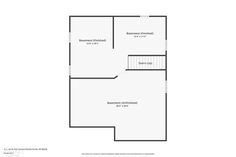 Floorplan - 410 Calvin, Grosse Pointe, MI 48236 photo 2 of 2