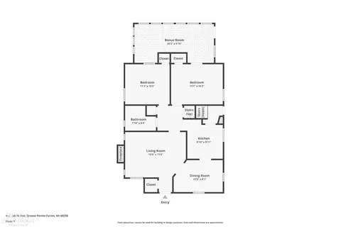 Floorplan - 410 Calvin, Grosse Pointe, MI 48236 photo 1 of 2
