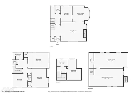 Floorplan - 47 Cranford, Grosse Pointe, MI 48230 photo 5 of 5
