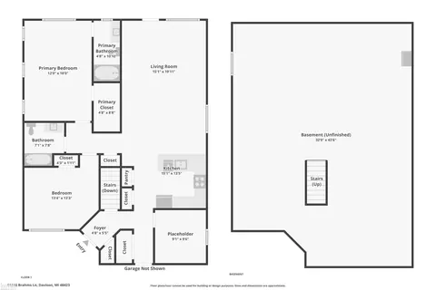 Floorplan - 11118 Brahms, Davison, MI 48423 photo 1 of 1