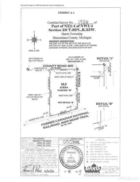 tbd Cr 400 Parcel D, Perronville, MI 49873