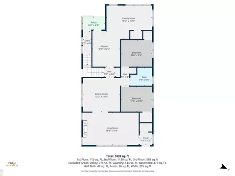 Floorplan - 883 St Clair, Grosse Pointe, MI 48230 photo 1 of 3