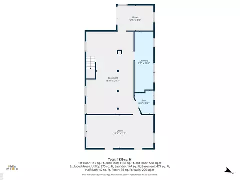 Floorplan - 883 St Clair, Grosse Pointe, MI 48230 photo 3 of 3