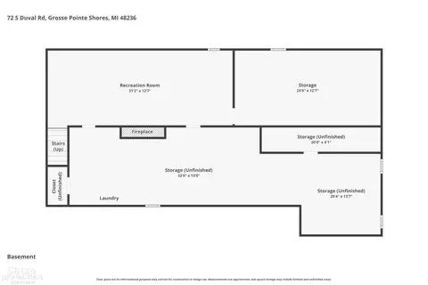 Floorplan - 72 S Duval, Grosse Pointe Shores, MI 48236 photo 2 of 3