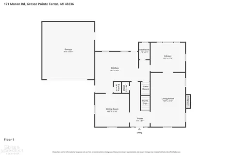 Floorplan - 171 Moran, Grosse Pointe Farms, MI 48236 photo 1 of 4