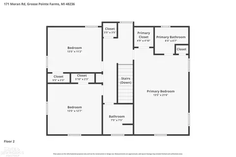 Floorplan - 171 Moran, Grosse Pointe Farms, MI 48236 photo 2 of 4