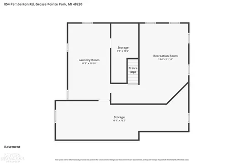 Floorplan - 854 Pemberton, Grosse Pointe Park, MI 48230 photo 1 of 4