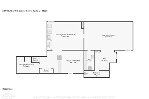 Floorplan - 847 Whittier, Grosse Pointe Park, MI 48230 photo 2 of 4