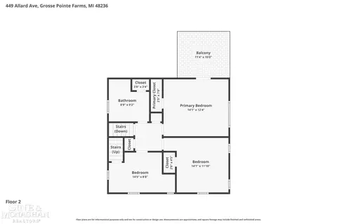 Floorplan - 449 Allard, Grosse Pointe Farms, MI 48236 photo 5 of 5