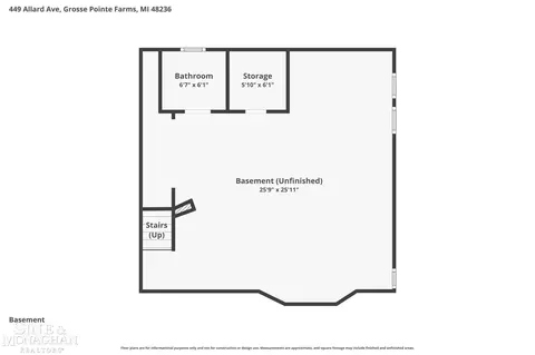 Floorplan - 449 Allard, Grosse Pointe Farms, MI 48236 photo 2 of 5