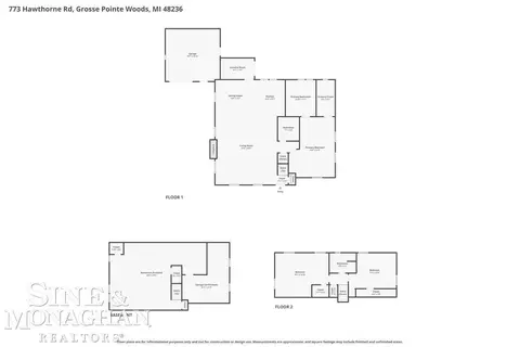 Floorplan - 773 Hawthorne, Grosse Pointe Woods, MI 48236 photo 4 of 4