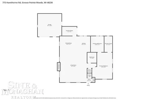 Floorplan - 773 Hawthorne, Grosse Pointe Woods, MI 48236 photo 3 of 4