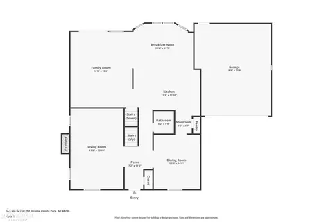 Floorplan - 764 Pemberton, Grosse Pointe Park, MI 48230 photo 1 of 4