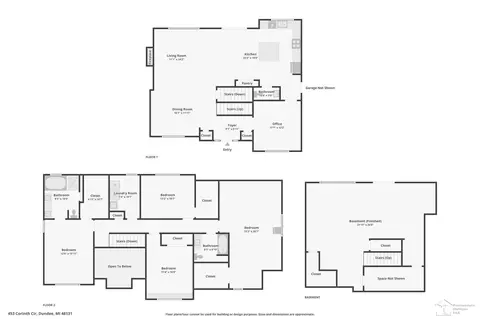 Floorplan - 453 Corinth, Dundee, MI 48131 photo 1 of 1