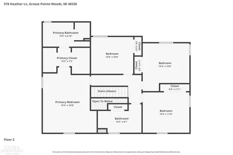 Floorplan - 578 Heather, Grosse Pointe Woods, MI 48236 photo 2 of 4