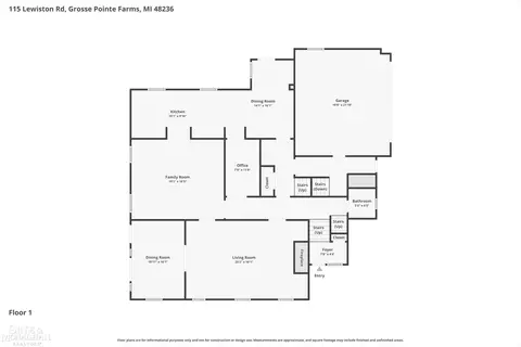 Floorplan - 115 Lewiston, Grosse Pointe Farms, MI 48236 photo 1 of 4
