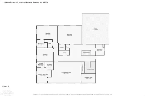 Floorplan - 115 Lewiston, Grosse Pointe Farms, MI 48236 photo 3 of 4