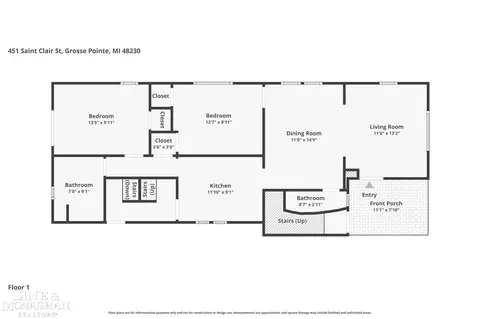 Floorplan - 451 Saint Clair, Grosse Pointe, MI 48230 photo 2 of 3