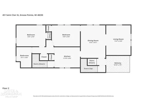 Floorplan - 451 Saint Clair, Grosse Pointe, MI 48230 photo 3 of 3