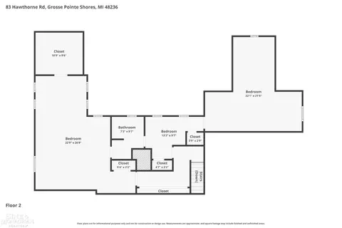 Floorplan - 83 Hawthorne, Grosse Pointe Shores, MI 48236 photo 2 of 4