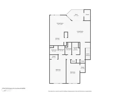 Floorplan - 3119 E Midshipman, Au Gres, MI 48703 photo 1 of 3